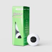 Black solid add name text message throw pillo golfball (Verpackung)