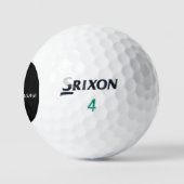 Black solid add name text message throw pillo golfball (Logo)
