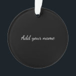 Black solid add name text message throw pillo ornament<br><div class="desc">Entwurf</div>