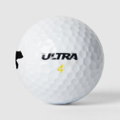Black Solid Bear Golf Balls Golfball (Logo)