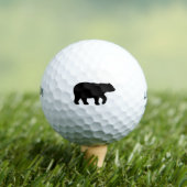 Black Solid Bear Golf Balls Golfball (Insitu T-Shirt)