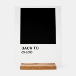 Black Song Album - Kleiner Hintergrund Acrylschild