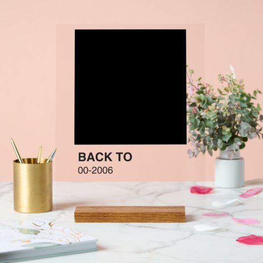 Black Song Album - Kleiner Hintergrund Acrylschild (Hochzeit)