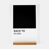 Black Song Album - weißer Hintergrund Acrylschild (Vorderseite)