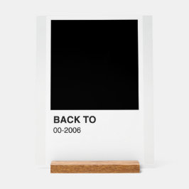 Black Song Album - weißer Hintergrund Acrylschild