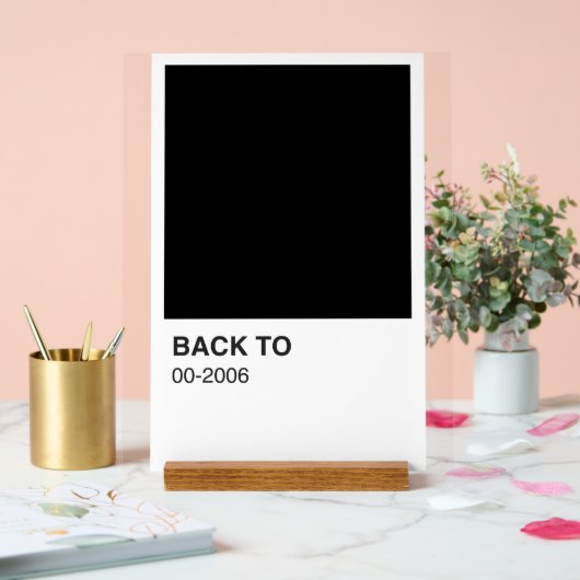 Black Song Album - weißer Hintergrund Acrylschild (Hochzeit)