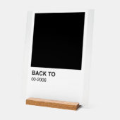 Black Song Album - weißer Hintergrund Acrylschild (Winkel)