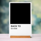 Black Song Album - weißer Hintergrund Acrylschild (Neutral)