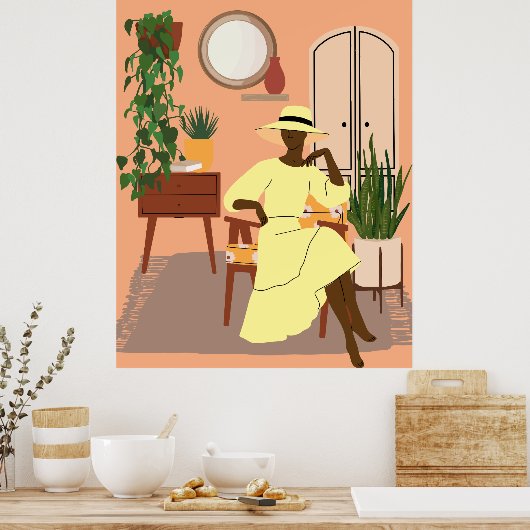 Black Southern Belle Poster (Küche)