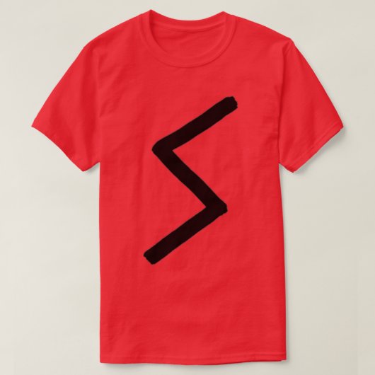 Black Sowilo Rune Paintbrush-Version T-Shirt (Design vorne)