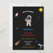 BLACK SPACE BIRTHDAY INVITATION EINLADUNG (Vorderseite)