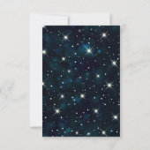 Black Space Rocket Thank You Card Baby Boy Shower Dankeskarte (Rückseite)