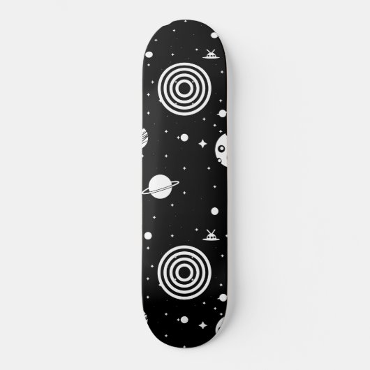 Black Space Stuff Skateboard (Vorderseite)