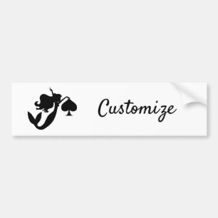 Black Spade Mermaid Silhouette Thunder_Cove Autoaufkleber