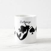 Black Spade Mermaid Silhouette Thunder_Cove Kaffeetasse (Mittel)