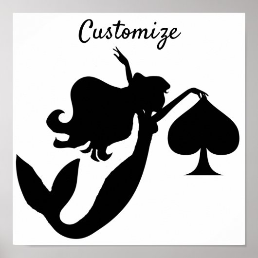 Black Spade Mermaid Silhouette Thunder_Cove Poster (Vorne)
