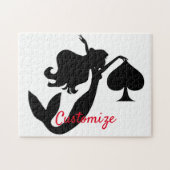 Black Spade Mermaid Silhouette Thunder_Cove Puzzle (Horizontal)