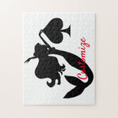 Black Spade Mermaid Silhouette Thunder_Cove Puzzle (Vertikal)