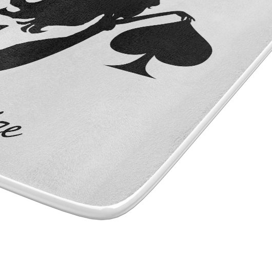 Black Spade Mermaid Silhouette Thunder_Cove Schneidebrett (Ecke)