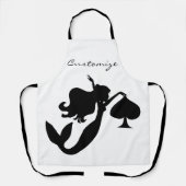 Black Spade Mermaid Silhouette Thunder_Cove Schürze (Vorderseite)