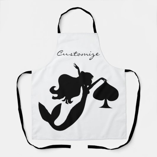 Black Spade Mermaid Silhouette Thunder_Cove Schürze (Vorderseite)
