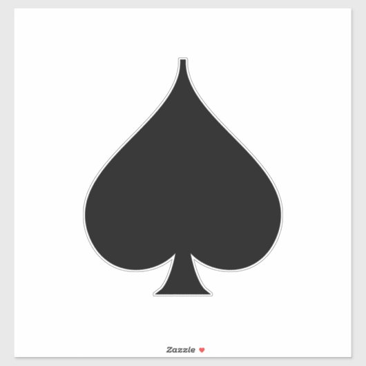 Black Spade Symbol Aufkleber (Blatt)