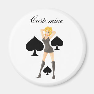 Black Spades Blonde Queen Thunder_Cove Magnet