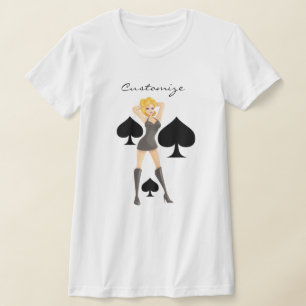 Black Spades Blonde Queen Thunder_Cove T-Shirt