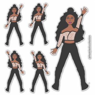 Black Spark Dancer Stickers #1 Aufkleber