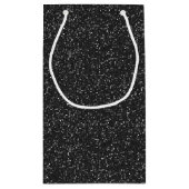 Black Sparkle Glitzer Geschenktasche Kleine Geschenktüte (Rückseite)