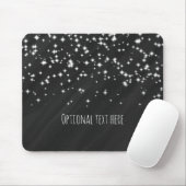 Black & Sparkle Stars Elegante Glamour Mousepad (Mit Mouse)