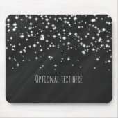 Black & Sparkle Stars Elegante Glamour Mousepad (Vorne)