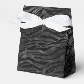 Black Sparkle Zebra Print Geschenkschachtel (Vorderseite)