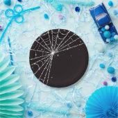 Black Sparkling Diamond Spider Web Pappteller (Party)
