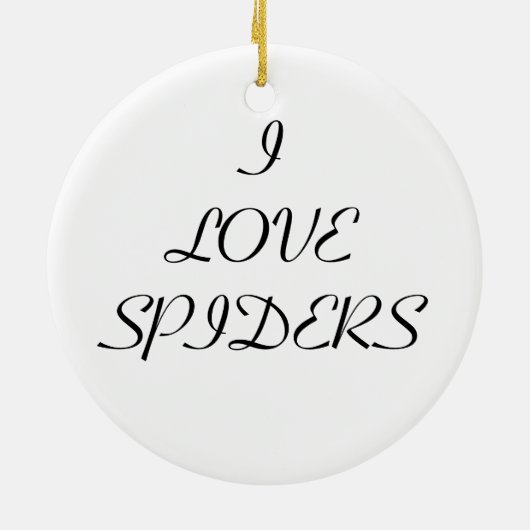 Black Spider Custom I Liebe Spiders Keramikornament (Hinten)