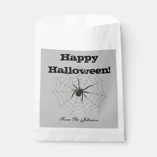 Black Spider Gray Paper Halloween-Party Fevor Bag Geschenktütchen (Vorderseite)