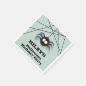 Black Spider Halloween Geburtstagsparty Serviette (Ecke)