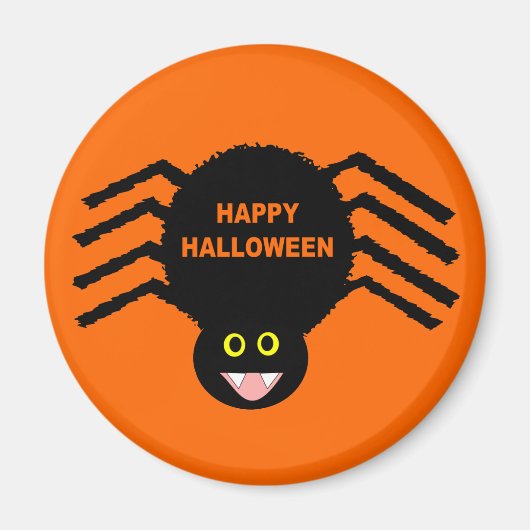 Black Spider Halloween Magnet (Vorne)
