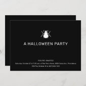 Black Spider Halloween-Party Einladung (Vorne/Hinten)