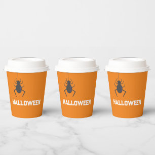 Black Spider Halloween-Party Pappbecher