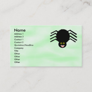 Black Spider individuell anpassbare Visitenkarte