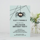 Black Spider Kids Halloween-Einladungen (Stehend Vorderseite)