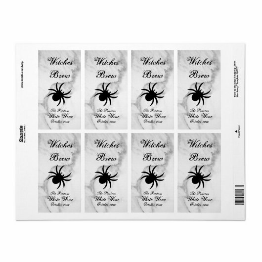 Black Spider Klassisches Marmorweinlabel (Vorne)