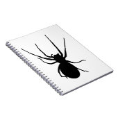 Black Spider Spiral Notebook Notizblock (Rechte Seite)