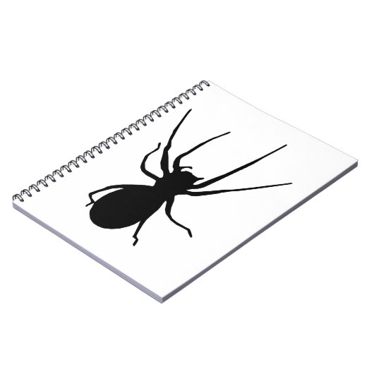 Black Spider Spiral Notebook Notizblock (Linke Seite)
