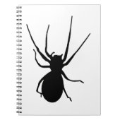 Black Spider Spiral Notebook Notizblock (Vorderseite)