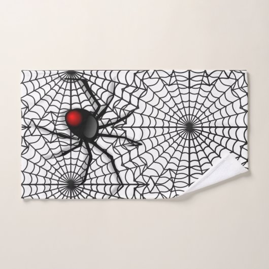 Black Spider und Web Halloween Zuhause Guest Handtuch (Handtuch)