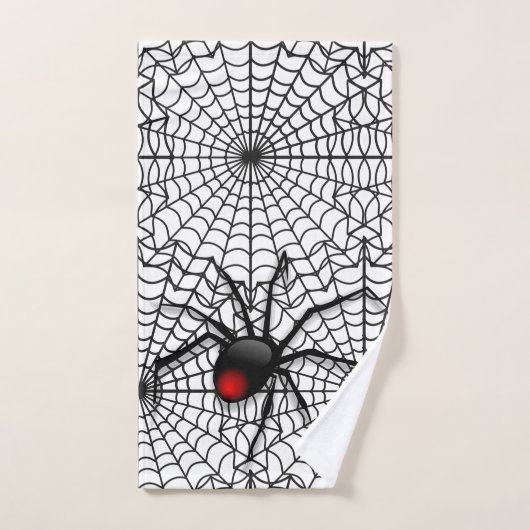 Black Spider und Web Halloween Zuhause Guest Handtuch (Handtuch)