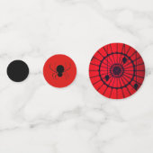 Black Spider Web Design Red Konfetti (Vorderseiten)