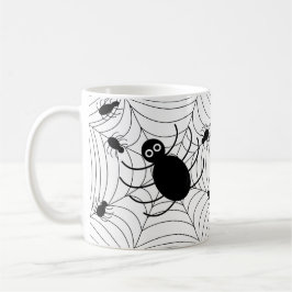 Black Spider Web Halloween Dekoration Kaffeetasse